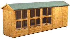 Power 18x4 Apex Combined Potting Shed with 6ft Storage Section